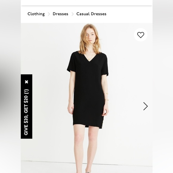 Madewell Side-Button Easy Dress - Picture 1 of 9